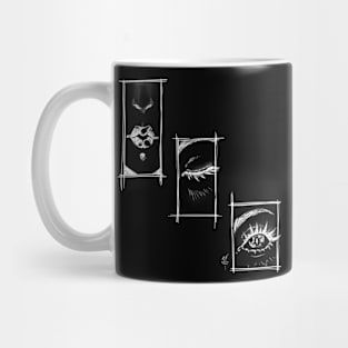 Manga face frame white Mug